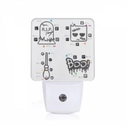 Night Light, Four Different Halloween Themed Stickers Are Shown.