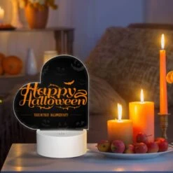Love Acrylic Night Light, A Halloween Party Is Advertised With A Spooky Theme. -Pattern Night Light d9f3632328303f88d699829434960be45ab9b982