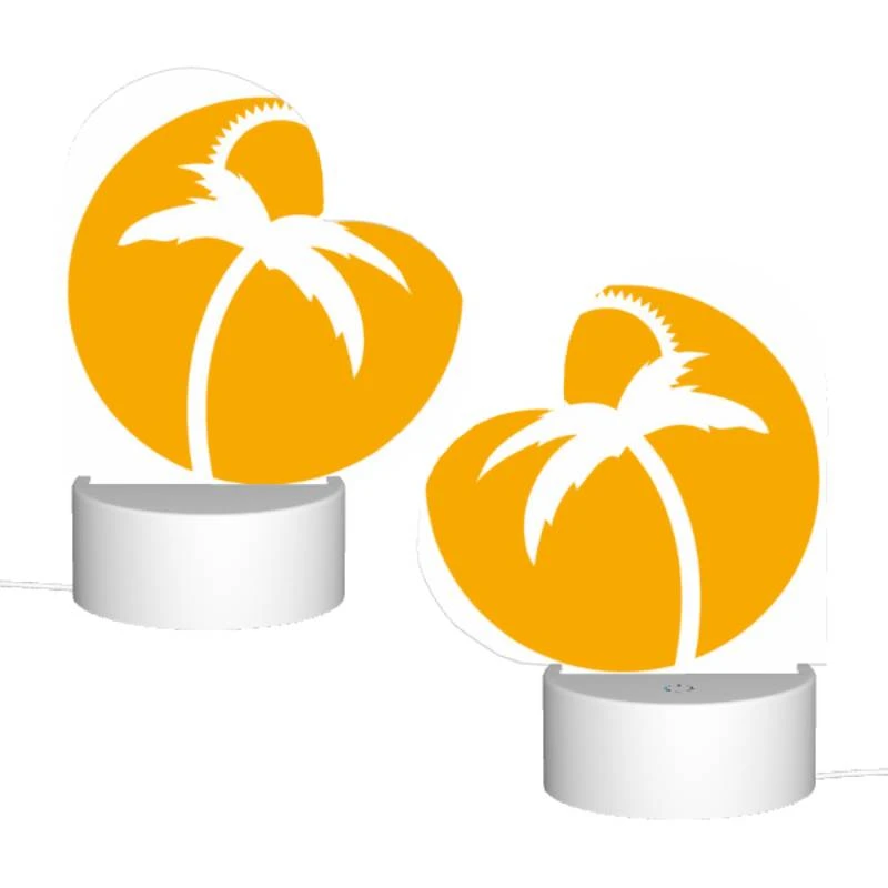 Love Acrylic Night Light, A yellow circle with a palm tree in it. Love Acrylic Night Light, A Yellow Circle With A Palm Tree In It. -Pattern Night Light da0df819a8da3f3f26975a2bd7e589945055bad4