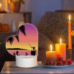 Love Acrylic Night Light, A Cocktail Glass Is Sitting On A Table In Front Of A Beautiful Sunset. 8 Love Acrylic Night Light, A Cocktail Glass Is Sitting On A Table In Front Of A Beautiful Sunset. -Pattern Night Light db36c1b65b0ce6fcb094fccda791e9fa6ce80acb