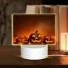 Rectangular Acrylic Night Light, A Row Of Pumpkins With Faces Drawn On Them. 2 Rectangular Acrylic Night Light, A Row Of Pumpkins With Faces Drawn On Them. -Pattern Night Light dba55ac04ce4a9f5d6a6108d5fb23b1a5827d6e4
