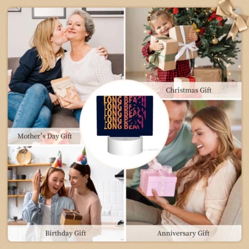 Rectangular Acrylic Night Light, A colorful poster advertising summer adventures. Rectangular Acrylic Night Light, A Colorful Poster Advertising Summer Adventures. -Pattern Night Light dcbc83f9cfeb306fe67f7998235670b5a3299963