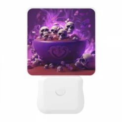 Night Light, A Bowl Of Skulls And Bones Is Placed On A Table. 10 Night Light, A Bowl Of Skulls And Bones Is Placed On A Table. -Pattern Night Light dd38b8801ce758079d740c366c68b3c5ef060384