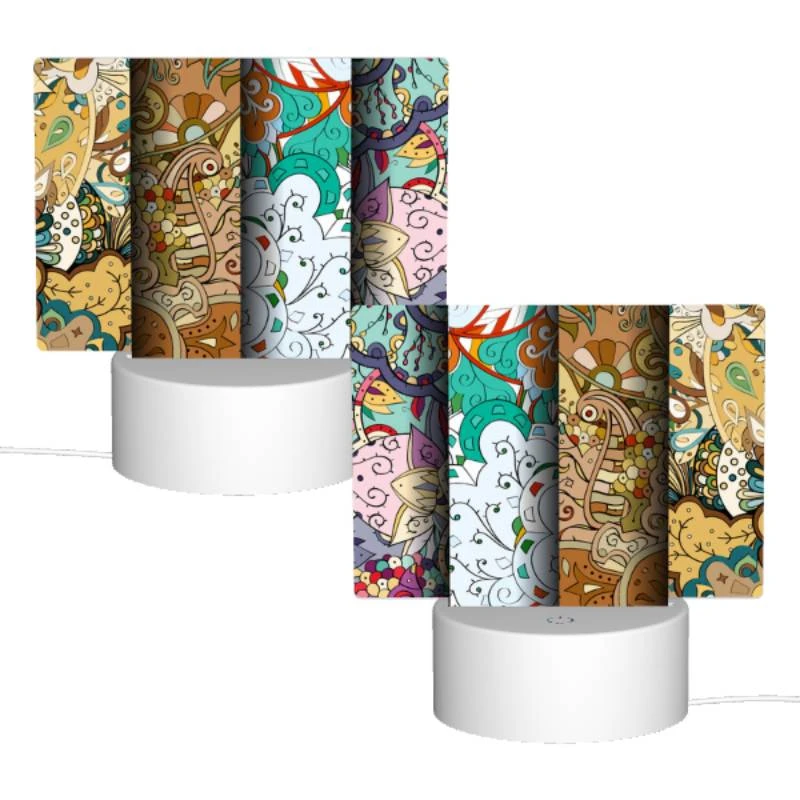 Rectangular Acrylic Night Light, Four different colored designs of a dragon. Rectangular Acrylic Night Light, Four Different Colored Designs Of A Dragon. -Pattern Night Light dd85d988140015bb5f7db18d6c45edc767f38a27