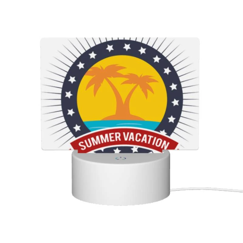Rectangular Acrylic Night Light, A logo for summer vacation. Rectangular Acrylic Night Light, A Logo For Summer Vacation. -Pattern Night Light ddaa4b5d511439db1c09a41ed8775fd9fe3526cd