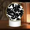 Round Acrylic Night Light, A Black And White Painting Of A Bunch Of Bananas. 2 Round Acrylic Night Light, A Black And White Painting Of A Bunch Of Bananas. -Pattern Night Light deacc629ae4b1322514bcb752fdc826ec3a5b35e