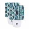 Night Light Set Of 2, A Blue And White Patterned Wallpaper. 1 Night Light Set Of 2, A Blue And White Patterned Wallpaper. -Pattern Night Light dee1dce7527f73c6895164f3ea1487fb32c1a25f
