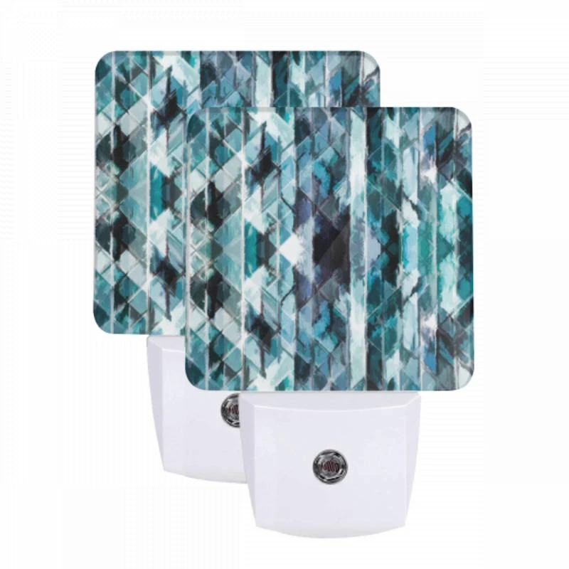 Night Light Set of 2, A blue and white patterned wallpaper. Night Light Set Of 2, A Blue And White Patterned Wallpaper. -Pattern Night Light dee1dce7527f73c6895164f3ea1487fb32c1a25f