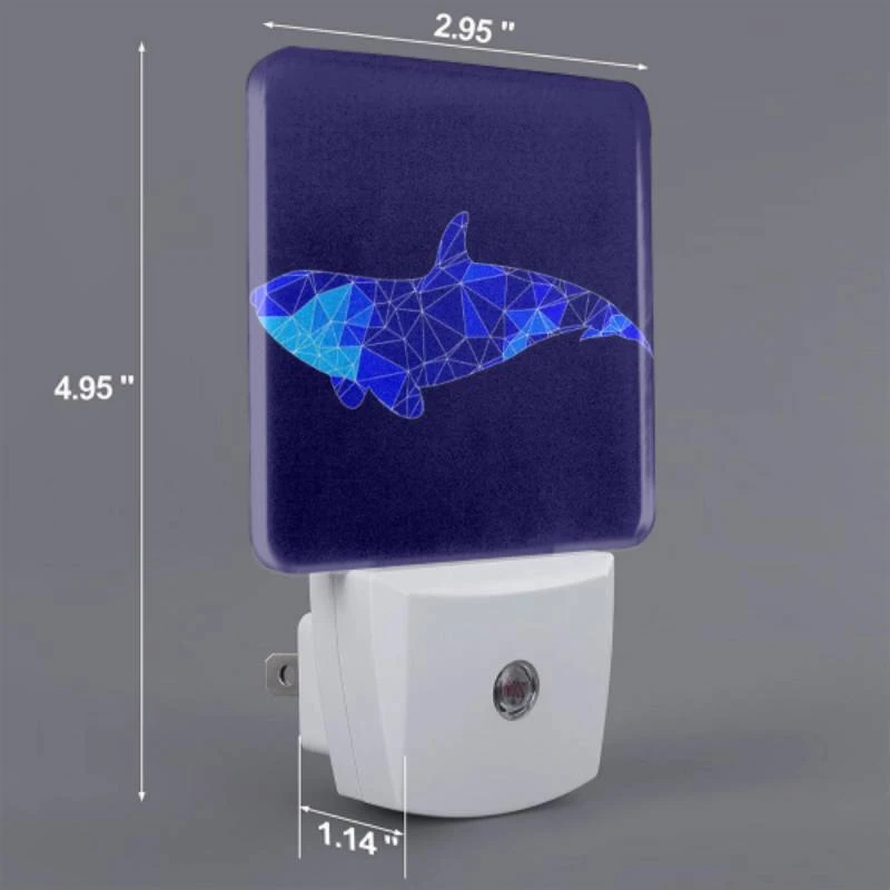 Night Light Set of 2, A blue and white whale is shown in a blue background. Night Light Set Of 2, A Blue And White Whale Is Shown In A Blue Background. -Pattern Night Light df2275b4aa73cffe0f2e4210365fd9c926255c53