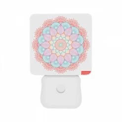 Night Light Set Of 2, A Colorful Flower Design With A Pink And Blue Color Scheme. 10 Night Light Set Of 2, A Colorful Flower Design With A Pink And Blue Color Scheme. -Pattern Night Light df8a2f1f96352e4ab509a6d42fe322999d2d5d9e