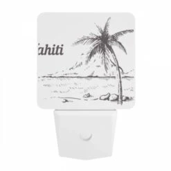 Night Light, A Drawing Of A Palm Tree On A Beach. 9 Night Light, A Drawing Of A Palm Tree On A Beach. -Pattern Night Light dfed60c8a02d2aed414929c8397561f86771501a