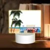 Rectangular Acrylic Night Light, A Man Stands In Front Of A Food Truck On A Beach. 1 Rectangular Acrylic Night Light, A Man Stands In Front Of A Food Truck On A Beach. -Pattern Night Light e17bd2b5a4d0134f128ab53175724a1108b24045