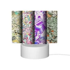 Rectangular Acrylic Night Light, Three Colorful Paintings Are Displayed Side By Side. -Pattern Night Light e18fbae682619593dcf90b920118889197d9c440