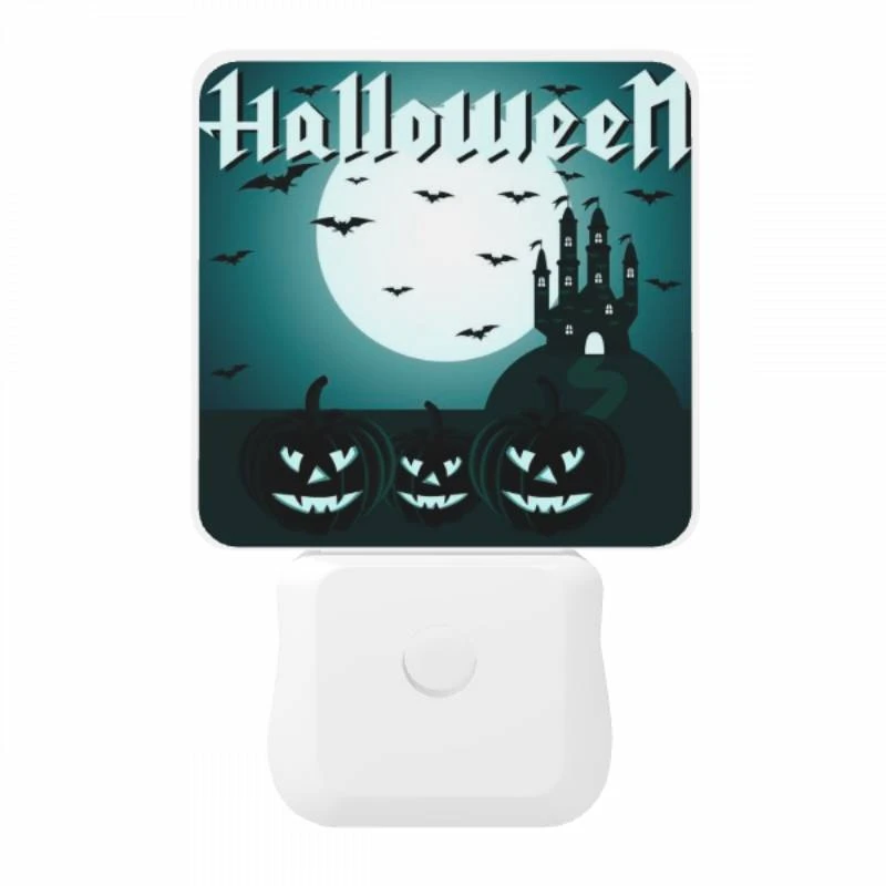 Night Light, Three pumpkins with faces drawn on them. Night Light, Three Pumpkins With Faces Drawn On Them. -Pattern Night Light e2083a22b9bd2f40a6b48c1f490c6af3e4bd6447