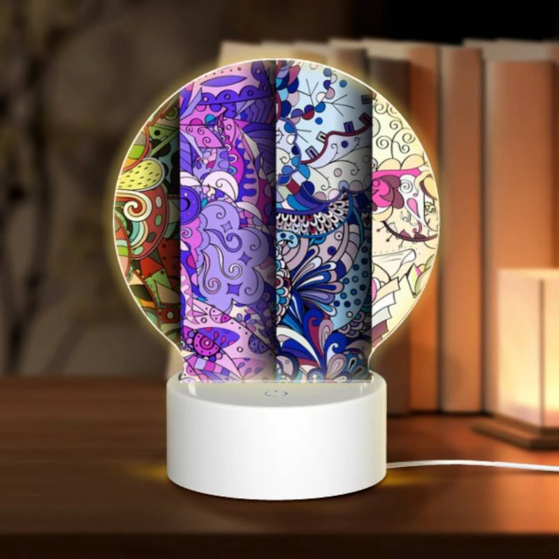 Round Acrylic Night Light, Four different colored designs of a butterfly. Round Acrylic Night Light, Four Different Colored Designs Of A Butterfly. -Pattern Night Light e2154da3e5a0b73327f0b8f727785929d041a46e