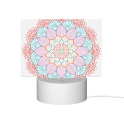 Rectangular Acrylic Night Light, A Colorful Flower Design With A Pink And Blue Color Scheme. 11 Rectangular Acrylic Night Light, A Colorful Flower Design With A Pink And Blue Color Scheme. -Pattern Night Light e223f212d89dead6c40d56491690006120eaae7b