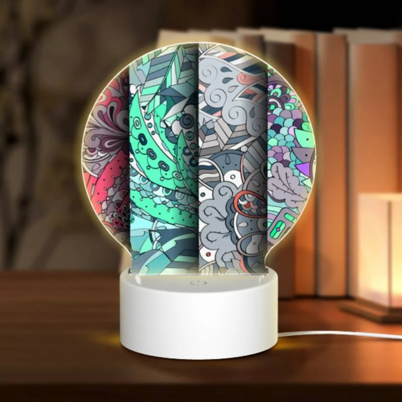 Round Acrylic Night Light, Four different colored designs of a leaf. Round Acrylic Night Light, Four Different Colored Designs Of A Leaf. -Pattern Night Light e2bbd2b505cdbf19b83a09f3192d1d594305d387