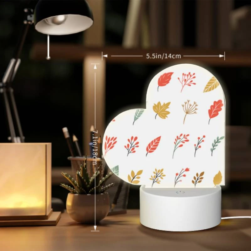 Love Acrylic Night Light, A collection of leaves in different colors. Love Acrylic Night Light, A Collection Of Leaves In Different Colors. -Pattern Night Light e317bd539c7b10cf4459e84e75ed4701fb0f0662