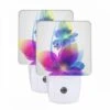 Night Light Set Of 2, A Colorful Flower With A Blue Center And Yellow Petals. 2 Night Light Set Of 2, A Colorful Flower With A Blue Center And Yellow Petals. -Pattern Night Light e3ff7c98b1754452210b9dd1d6ef161c274ef3af