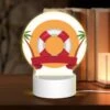 Round Acrylic Night Light, A Lifesaver With A Red Ribbon On It. 2 Round Acrylic Night Light, A Lifesaver With A Red Ribbon On It. -Pattern Night Light e45f1243687207a3fb33962a1a5966fc746b571a