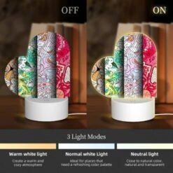 Love Acrylic Night Light, Four Different Colored Designs Of Swirls And Patterns. 4 Love Acrylic Night Light, Four Different Colored Designs Of Swirls And Patterns. -Pattern Night Light e494ef30384263108067736a889983f23695e0f0