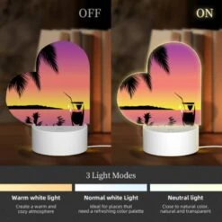 Love Acrylic Night Light, A Cocktail Glass Is Sitting On A Table In Front Of A Beautiful Sunset. 4 Love Acrylic Night Light, A Cocktail Glass Is Sitting On A Table In Front Of A Beautiful Sunset. -Pattern Night Light e556871dd5ddfaf361188415c46796a505c325c6