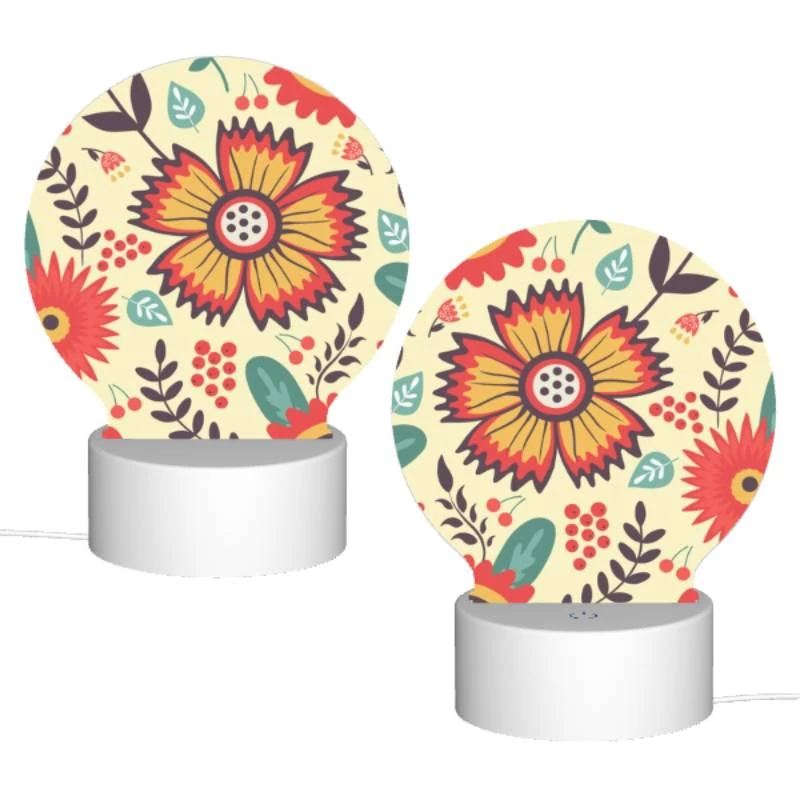 Round Acrylic Night Light, A colorful flower with a dial in the center. Round Acrylic Night Light, A Colorful Flower With A Dial In The Center. -Pattern Night Light e617e6f50a8598f466ee2dfd4df73d3c96c068f4