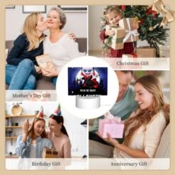 Rectangular Acrylic Night Light, A Cartoon Character With A Vampire Costume And A Trick Or Treat Sign. 9 Rectangular Acrylic Night Light, A Cartoon Character With A Vampire Costume And A Trick Or Treat Sign. -Pattern Night Light e67eac13bf64952aa117612da933c4968a5790ad