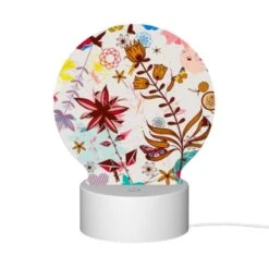 Round Acrylic Night Light, A Colorful Flower Arrangement With A Butterfly And A Bee. 11 Round Acrylic Night Light, A Colorful Flower Arrangement With A Butterfly And A Bee. -Pattern Night Light e75f0696e57ae18ca18eece73194546124a83bc0