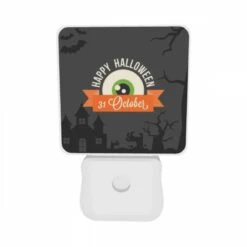 Night Light Set Of 2, A Halloween Poster With A Green Eye And The Date 31 October. 9 Night Light Set Of 2, A Halloween Poster With A Green Eye And The Date 31 October. -Pattern Night Light e816022c16eb368ed988526a71ca066b910354a7