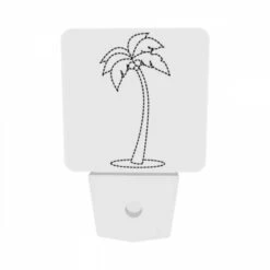 Night Light Set Of 2, A Black And White Drawing Of A Palm Tree. 8 Night Light Set Of 2, A Black And White Drawing Of A Palm Tree. -Pattern Night Light ea16afa0ae9286973c312f01c60b9561edf6b977