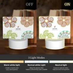 Rectangular Acrylic Night Light, Four Different Colored Geometric Patterns. 4 Rectangular Acrylic Night Light, Four Different Colored Geometric Patterns. -Pattern Night Light ea808a32cb3ddad56a9c536843b40a1b5c2949cb
