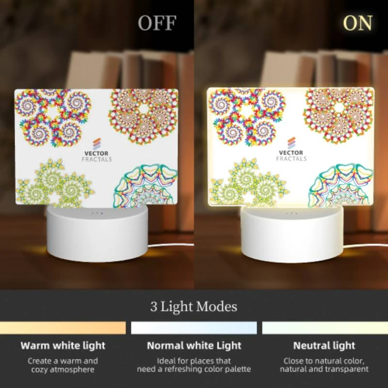 Rectangular Acrylic Night Light, Four different colored geometric patterns. Rectangular Acrylic Night Light, Four Different Colored Geometric Patterns. -Pattern Night Light ea808a32cb3ddad56a9c536843b40a1b5c2949cb