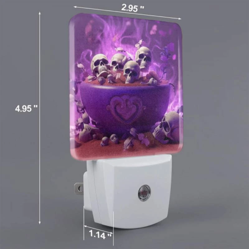 Night Light, A bowl of skulls and bones is placed on a table. Night Light, A Bowl Of Skulls And Bones Is Placed On A Table. -Pattern Night Light ea9a2b952fcdd61325566645edfe4434281f8edb