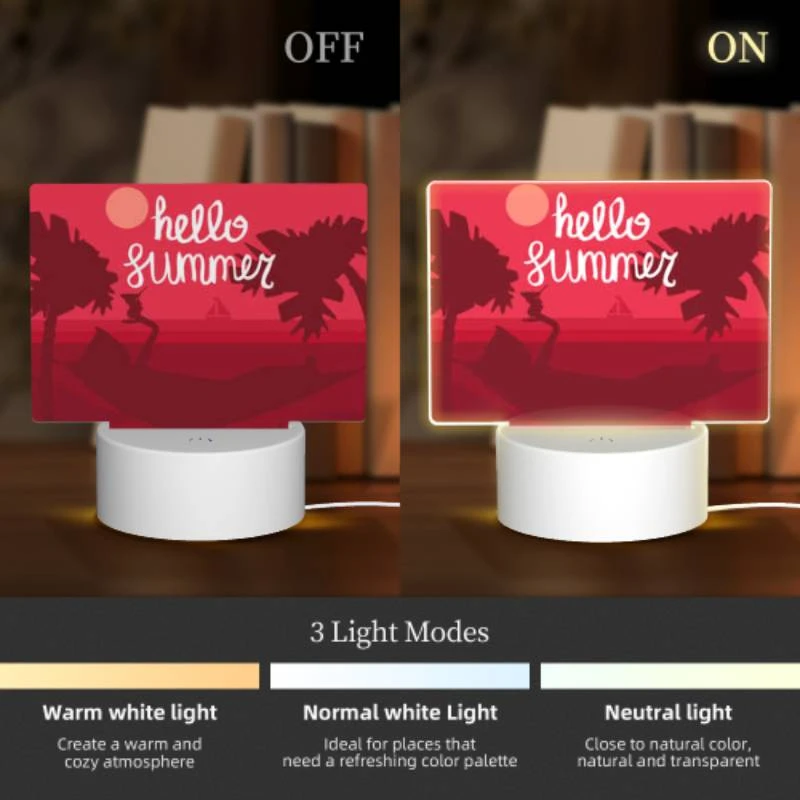 Rectangular Acrylic Night Light, A cat is laying on a beach chair Rectangular Acrylic Night Light, A Cat Is Laying On A Beach Chair -Pattern Night Light eb126e6637655e2f9f3ad4f7f3e8eecc110e41b0