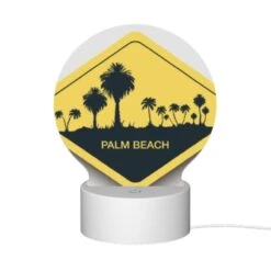 Round Acrylic Night Light, A Yellow Sign With The Words "Palm Beach" Written On It. 11 Round Acrylic Night Light, A Yellow Sign With The Words "Palm Beach" Written On It. -Pattern Night Light ec3ad8f8b7a9e5f0ff457e0be80ae9fe58a6290b