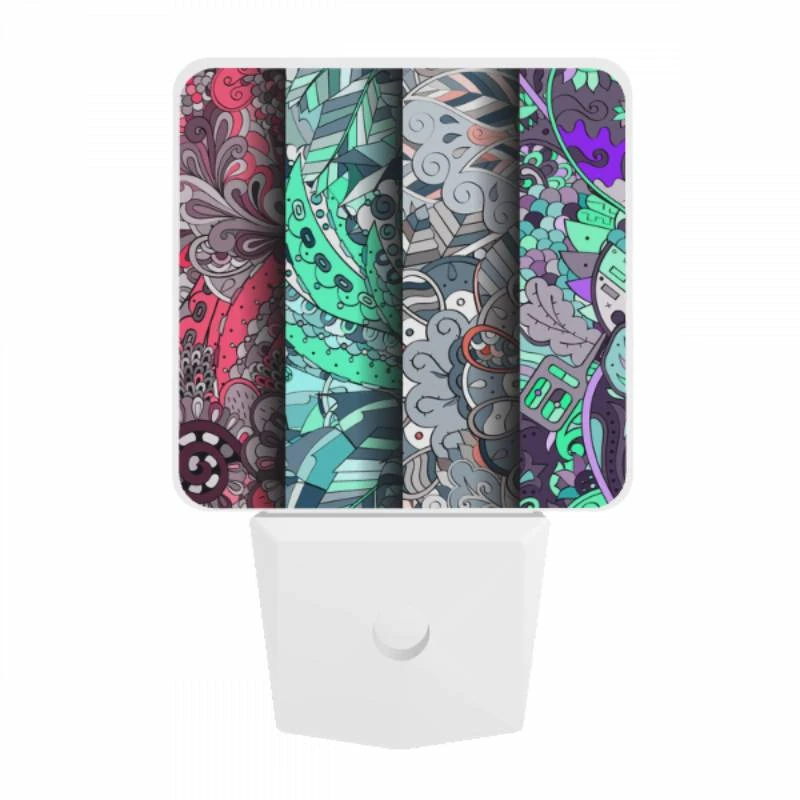 Night Light, Four different colored designs of a leaf. Night Light, Four Different Colored Designs Of A Leaf. -Pattern Night Light ec772d4d539395a8fb5ceaa74612e7433f544a26