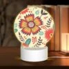Round Acrylic Night Light, A Colorful Flower With A Dial In The Center. 2 Round Acrylic Night Light, A Colorful Flower With A Dial In The Center. -Pattern Night Light ed11d2e06e0fd2cd52e22c55617d76d1a3a9b07f