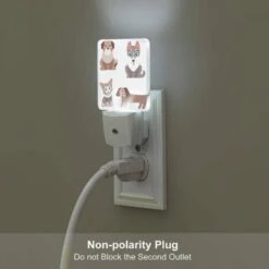 Night Light Set Of 2, Four Different Colored Dogs Are Shown In A Row. 6 Night Light Set Of 2, Four Different Colored Dogs Are Shown In A Row. -Pattern Night Light ed716697523eea3fb9a9b53fd64c1324f90129ac