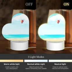 Love Acrylic Night Light, Three Hot Air Balloons Flying Over The Ocean. 4 Love Acrylic Night Light, Three Hot Air Balloons Flying Over The Ocean. -Pattern Night Light ee43b60ebf8341f37fc00fc100aa7389a726b487