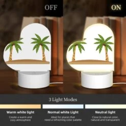 Love Acrylic Night Light, Two Palm Trees On A Sandy Beach. 4 Love Acrylic Night Light, Two Palm Trees On A Sandy Beach. -Pattern Night Light ee6dbd760ebed2af16daa551ac8002802b67683c