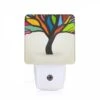 Night Light, A Colorful Tree With A Black Trunk. 1 Night Light, A Colorful Tree With A Black Trunk. -Pattern Night Light ee87e5e54d80fb1d36d8eadace458b960c31585c