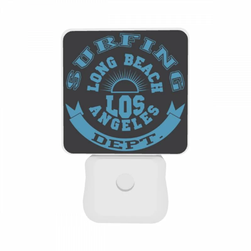 Night Light Set of 2, A logo for the Long Beach Surfing Department. Night Light Set Of 2, A Logo For The Long Beach Surfing Department. -Pattern Night Light eef63b0e797ee47f031c5f5fc94cc6a43031c3ff