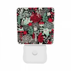 Night Light Set Of 2, A Colorful Floral Pattern With A Bird And A Red Apple. 9 Night Light Set Of 2, A Colorful Floral Pattern With A Bird And A Red Apple. -Pattern Night Light ef4332590d39d90f8920fcb5bc725fdfbf1a8106