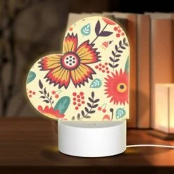 Love Acrylic Night Light, A Colorful Flower With A Dial In The Center.