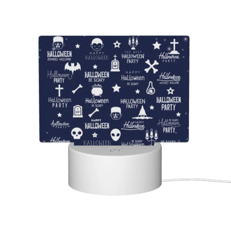Rectangular Acrylic Night Light, A collection of Halloween party elements. Rectangular Acrylic Night Light, A Collection Of Halloween Party Elements. -Pattern Night Light ef9879466923f19f37dc7d3284565b9d28dcb002