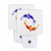 Night Light Set Of 2, A Red And Yellow Fish Swimming In The Ocean. 1 Night Light Set Of 2, A Red And Yellow Fish Swimming In The Ocean. -Pattern Night Light efc60ce414d9d0f131bf3c2f29b28152b1c75a58