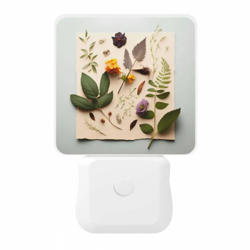 Night Light, A collection of leaves and flowers are arranged on a piece of paper. Night Light, A Collection Of Leaves And Flowers Are Arranged On A Piece Of Paper. -Pattern Night Light f060045cbd413b66d01e0b3297e7e0a511f39b7a