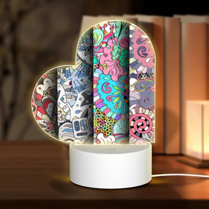 Love Acrylic Night Light, Four colorful and artistic designs are displayed side by side. Love Acrylic Night Light, Four Colorful And Artistic Designs Are Displayed Side By Side. -Pattern Night Light f0c53e020b9f9bc955920dc1d668339a33ae8698