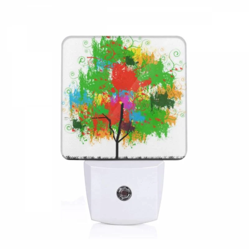 Night Light, A tree with a lot of colorful paint on it. Night Light, A Tree With A Lot Of Colorful Paint On It. -Pattern Night Light f0f1113294f60f7ac719d3276e5b557dc93577f8
